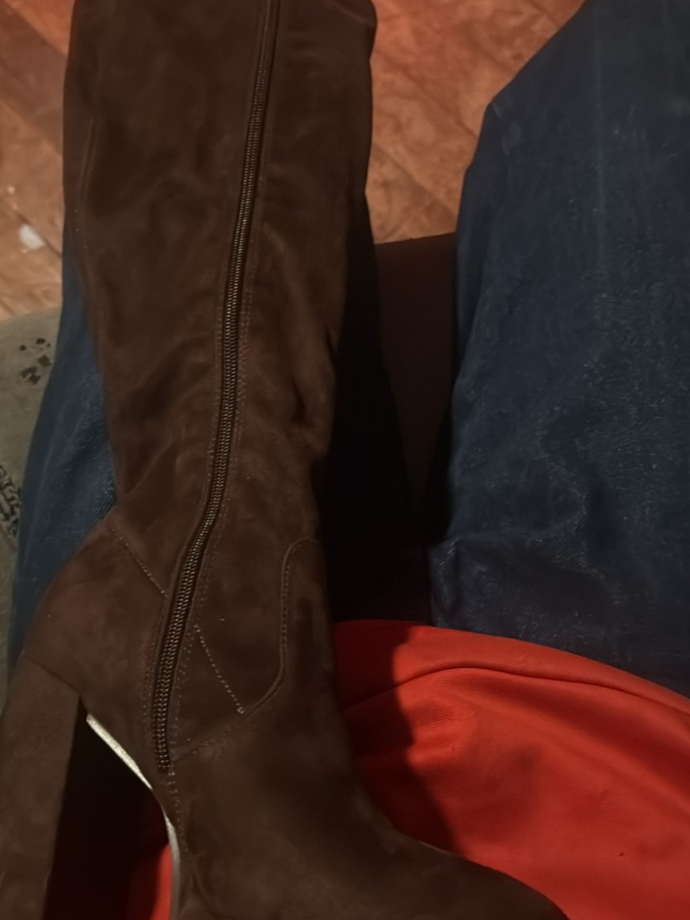 Steve Madden Women's Brown Suede Over-the-Knee Zip Boots